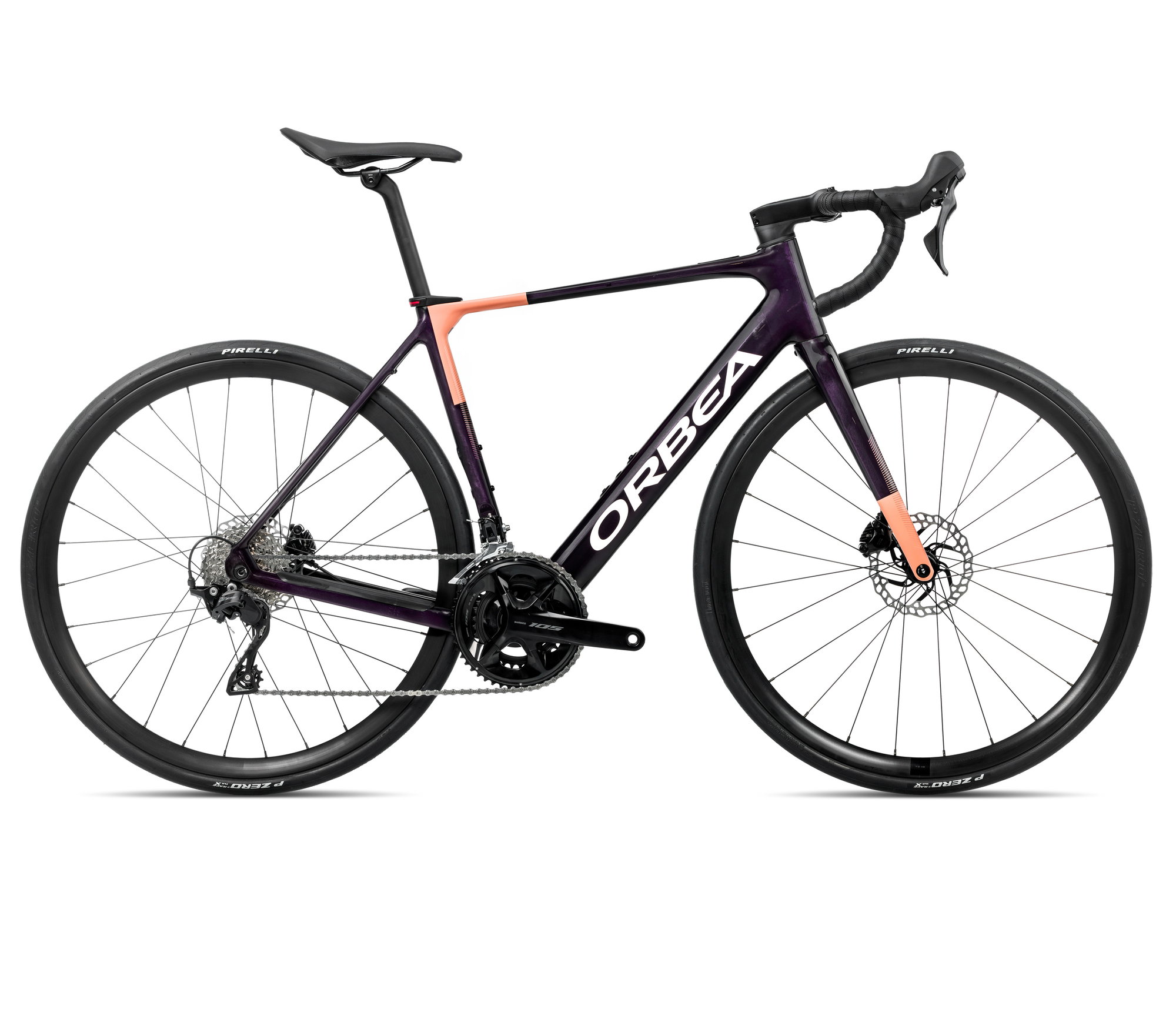 Orbea Bicicletă electrică șosea Orbea GAIN M30 - Fantasy Purple Carbon View (Gloss) | Orange Cloud (Matt)