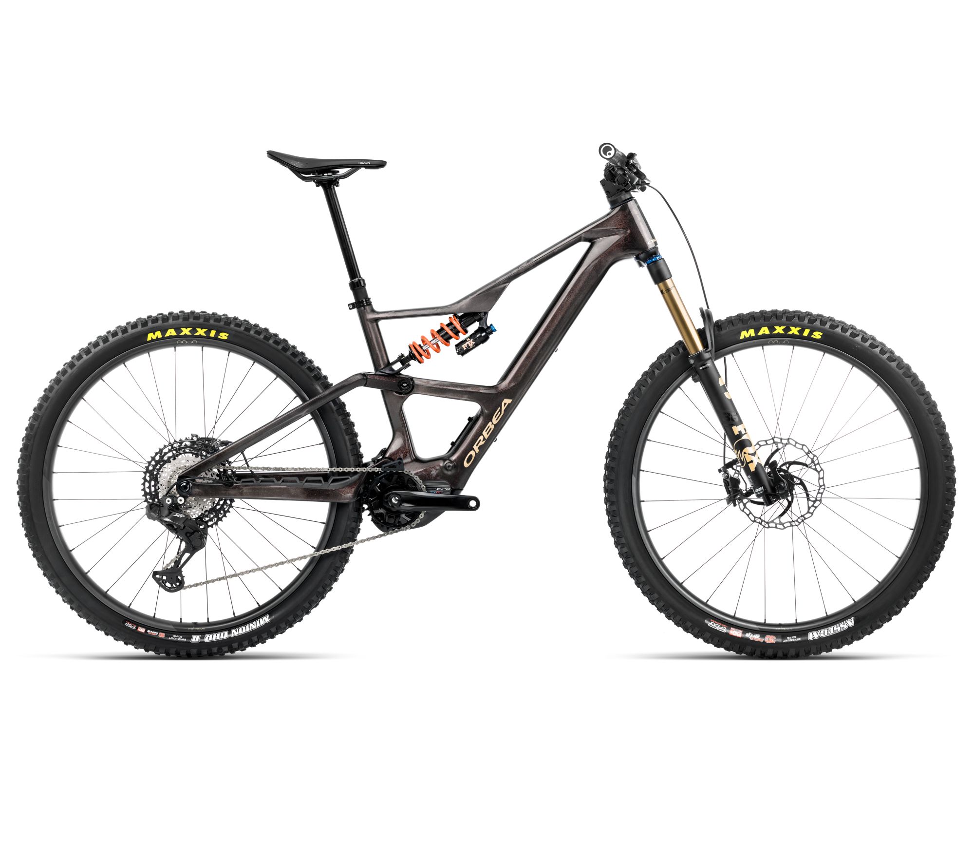 Orbea Bicicletă electrică eMTB Trail Orbea RISE LT M-TEAM 630W - Cosmic Carbon View | Golden Sand (Gloss)