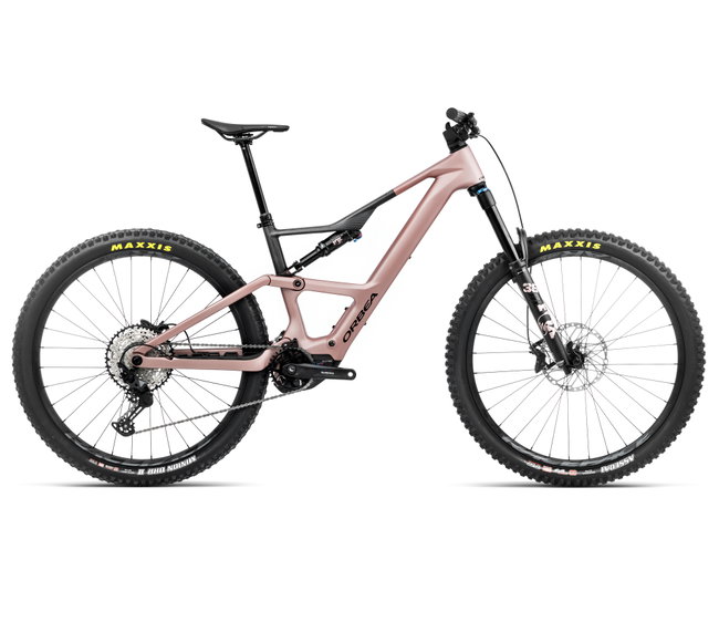Bicicletă electrică eMTB Trail Orbea RISE LT M20 630W - Desert Rose | Carbon Raw (Matt)