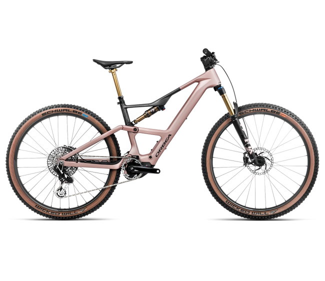 Bicicletă electrică eMTB Trail Orbea RISE SL M-LTD 630W - Desert Rose | Carbon Raw (Matt)