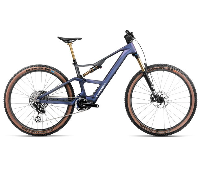 Bicicletă electrică eMTB Trail Orbea RISE SL M-LTD 630W - Tanzanite Carbon View | Carbon Raw (Matt)