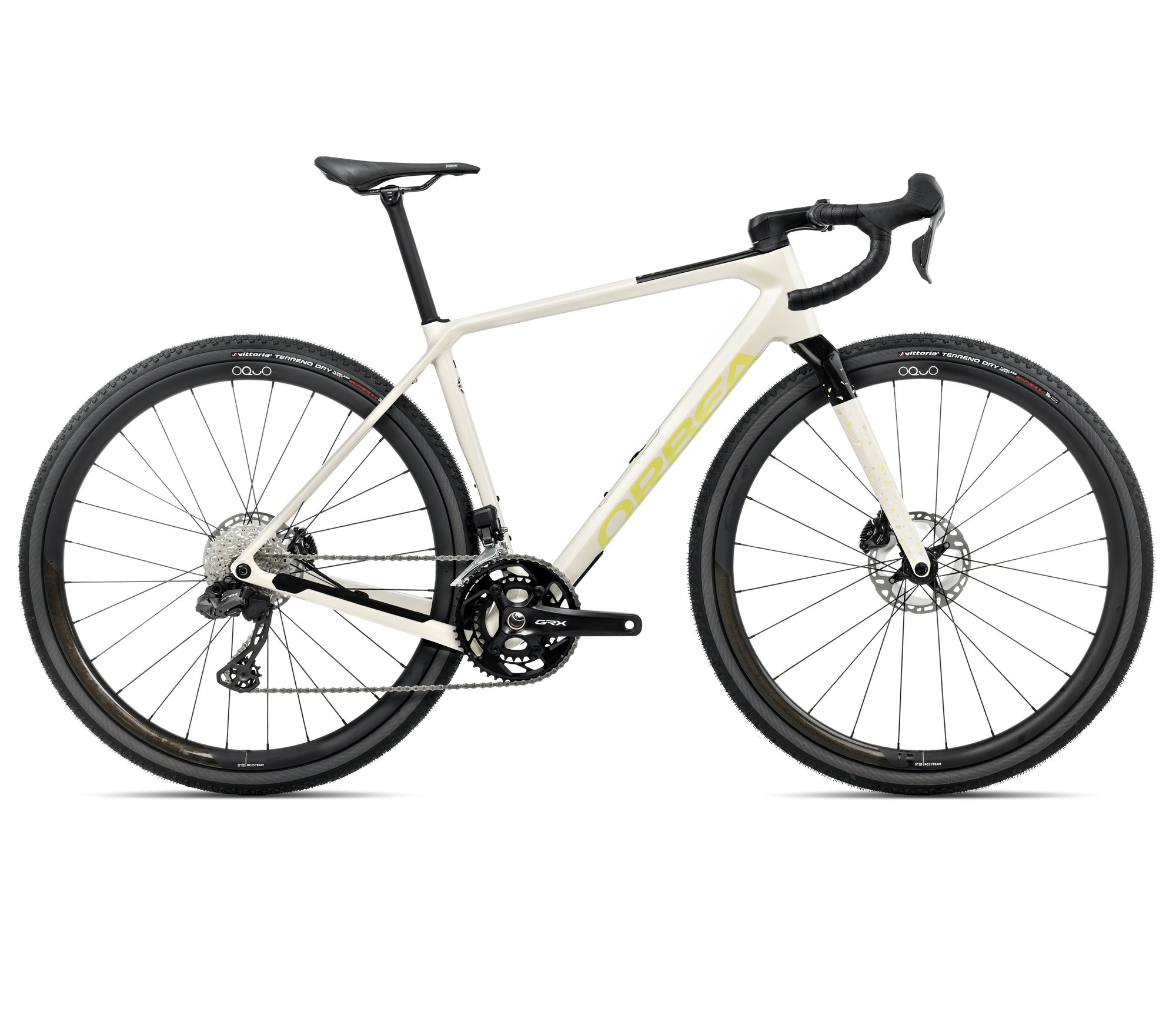 Orbea Bicicletă gravel Orbea TERRA M20iTEAM - Ivory White | Spicy Lime (Gloss)