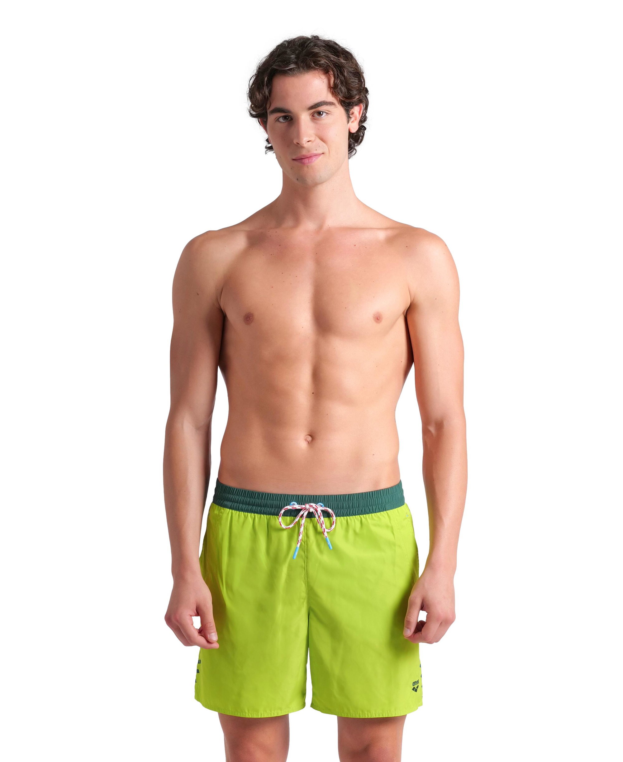 Arena Arena - short inot barbati - Team Stripe Beach Boxer - Arctic-Lime-Mangrove