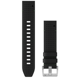 Garmin - curea piele - QuickFit 22 - MARQ 2 leather - black I green