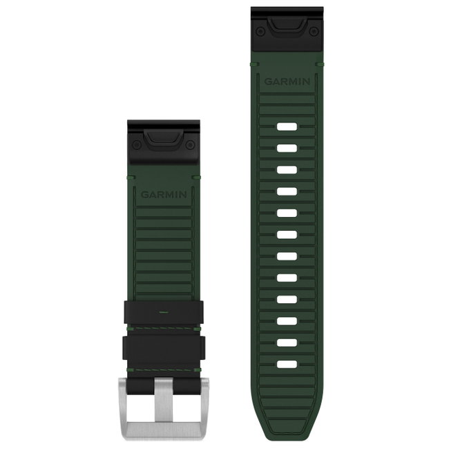 Garmin - curea piele - QuickFit 22 - MARQ 2 leather - black I green