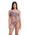 Arena - costum inot femei intreg - Logotype Swimsuit Single Shoulder - White Multi-Black