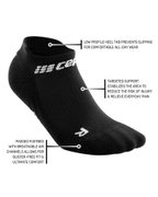 CEP - sosete compresie sub glezna - the run socks no show v4 - black