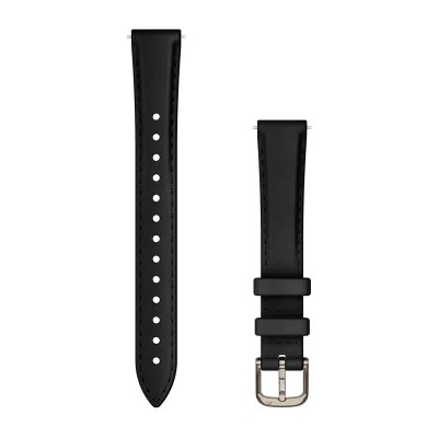 Watch Bands Garmin - curea piele - Lily 2 - 14 mm - black I cream gold hardware