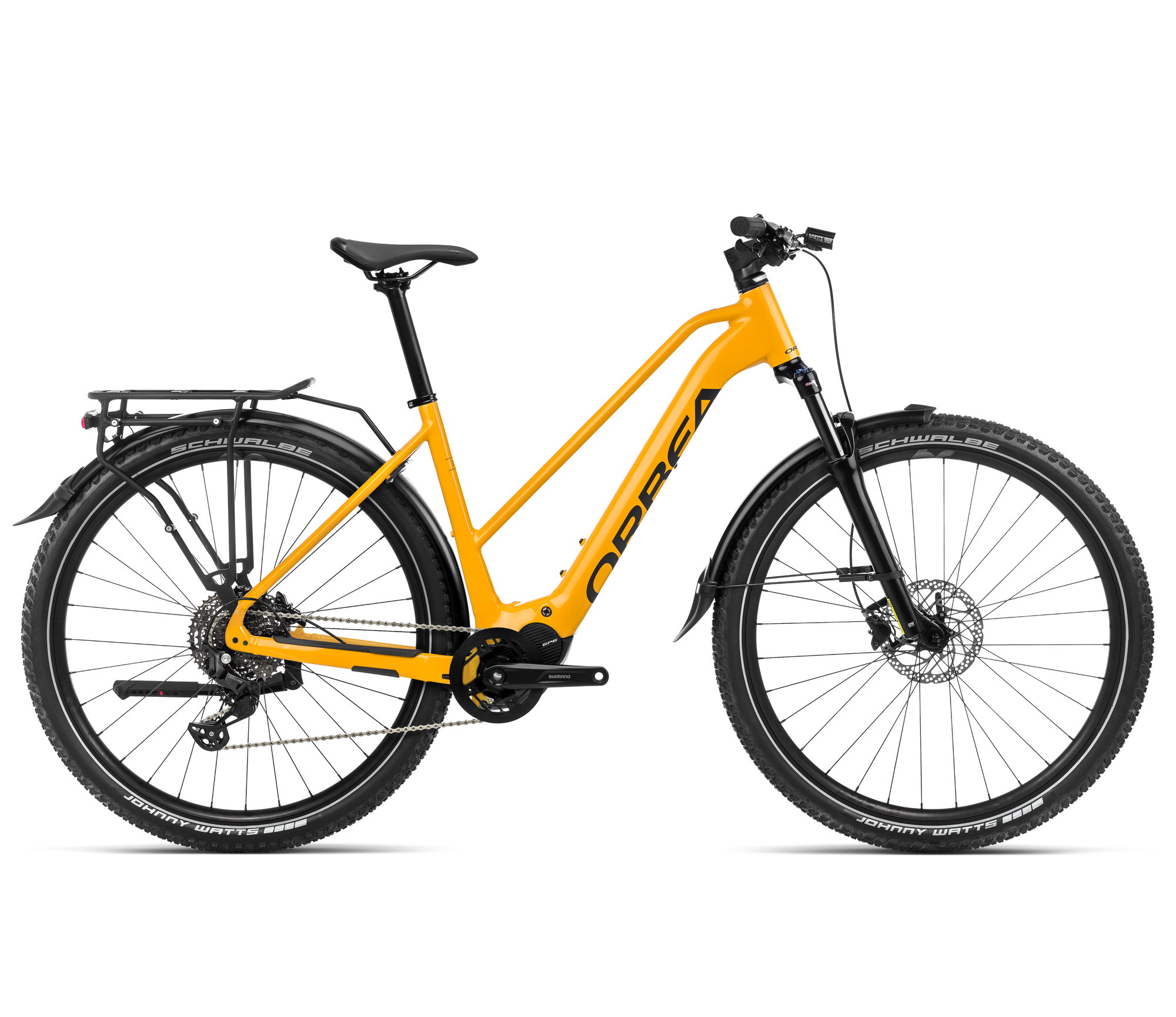 Orbea Bicicletă electrică urbană Orbea KEMEN MID SUV 40 - Mango (Gloss) | Black (Matt)