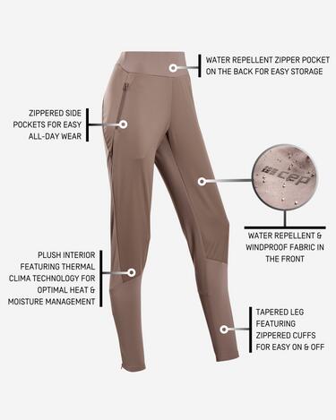 CEP - pantaloni lungi - cold weather pants W - maro