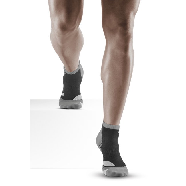 CEP - sosete compresie peste glezna - hiking light merino low-cut socks - stonegrey | grey