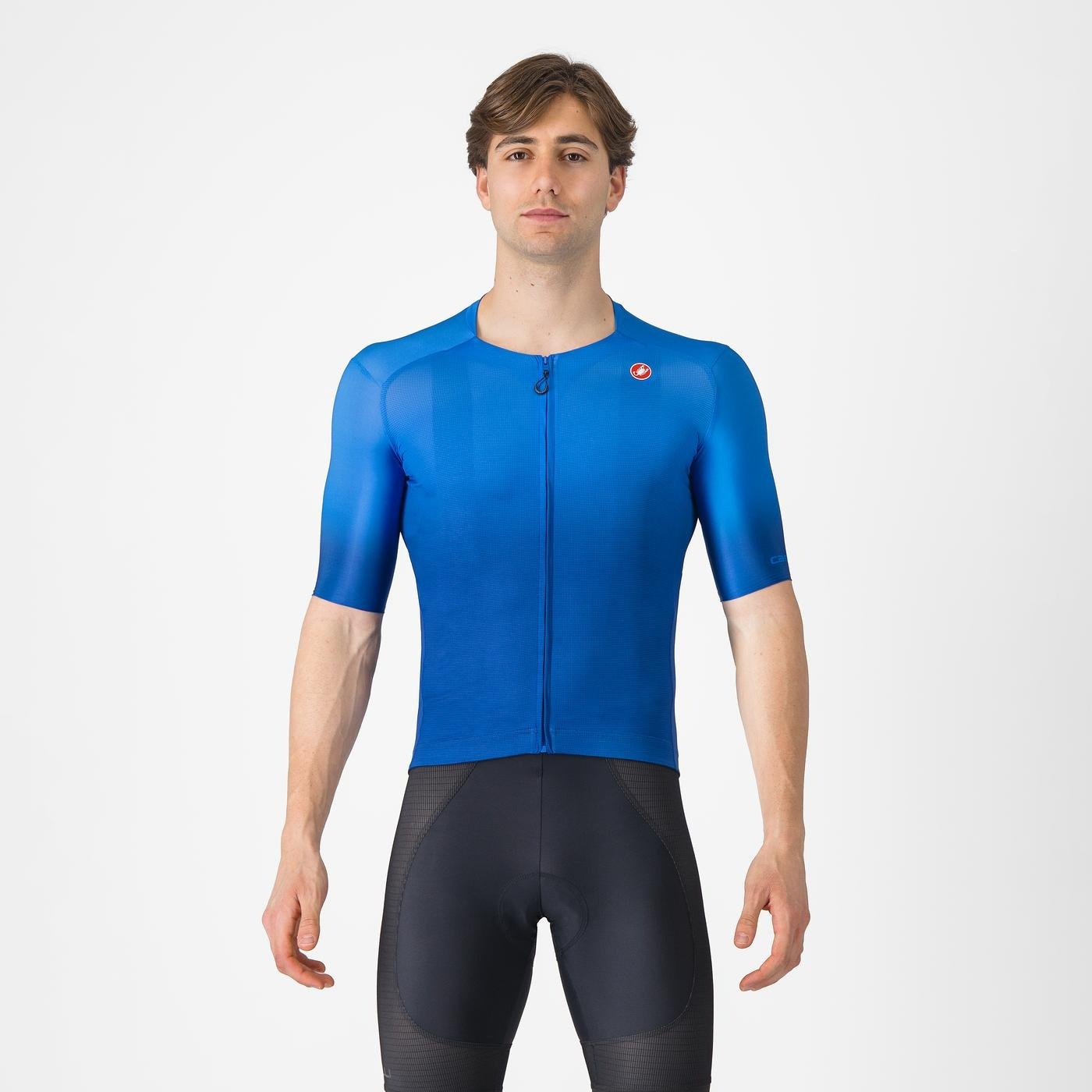 Castelli Castelli - tricou ciclism maneca scurta tailored fit cu protectie solara - Upf Jersey - 20-38 gr C - albastru azzurro