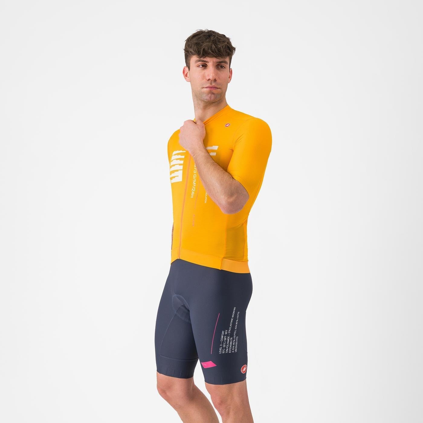 Castelli Castelli - pantaloni ciclism scurti cu bretele - Espresso R--A/D Bibshort - albastru Twilight