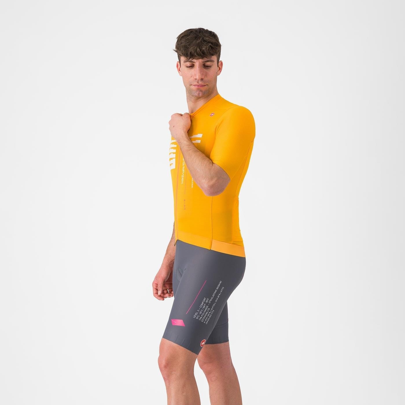 Castelli Castelli - pantaloni ciclism scurti cu bretele - Espresso R--A/D Bibshort - gri inchis Smokey