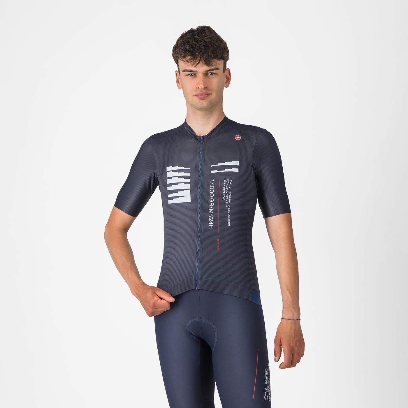 Castelli Castelli - tricou ciclism maneca scurta tailored fit - Espresso R--A/D Jersey - albastru Twilight