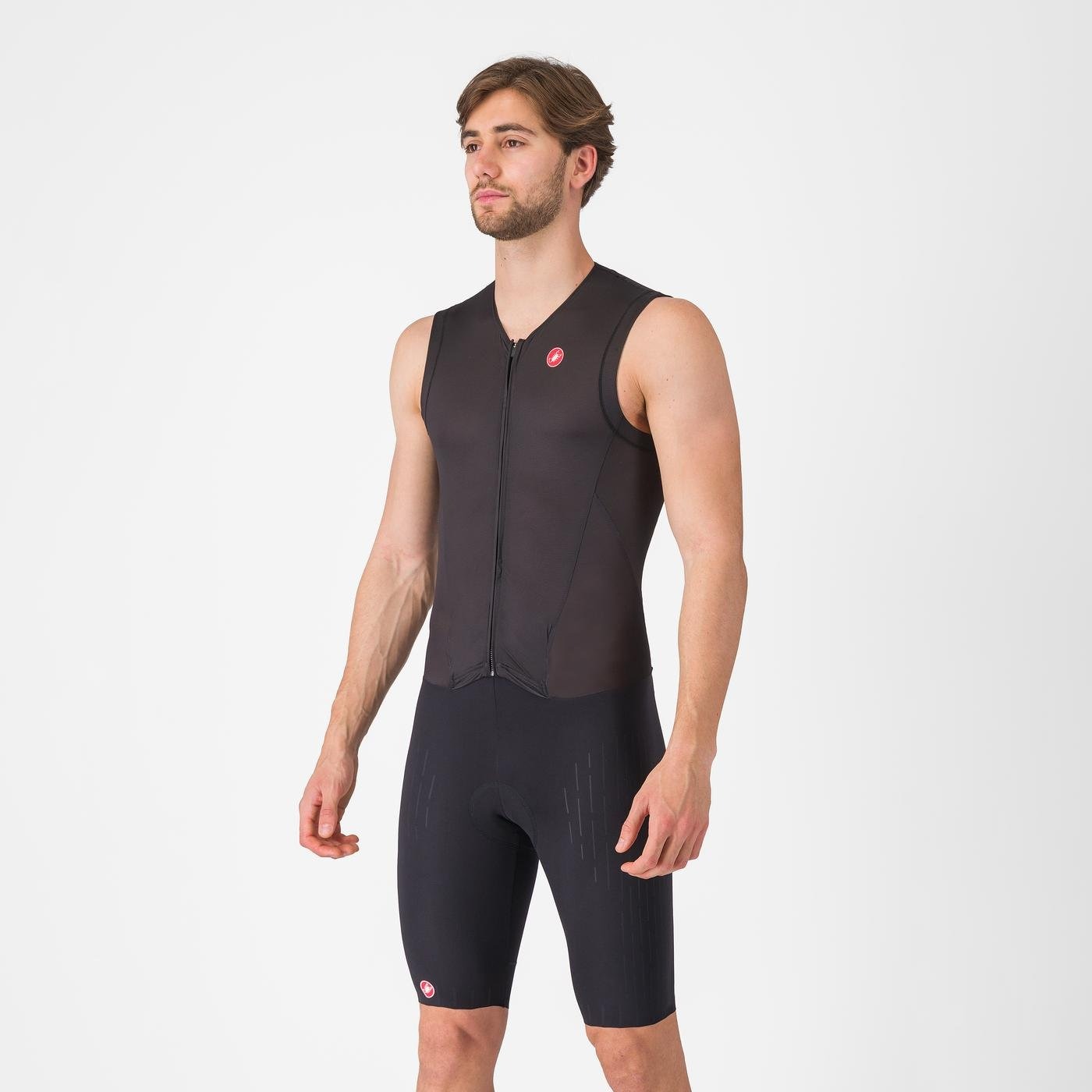 Castelli Castelli - costum triatlon fara maneci - Free Sanremo 3 Suit Sleeveless - negru