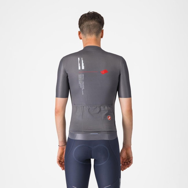 Castelli - tricou ciclism maneca scurta tailored fit - Espresso R--A/D Jersey - gri inchis Smokey