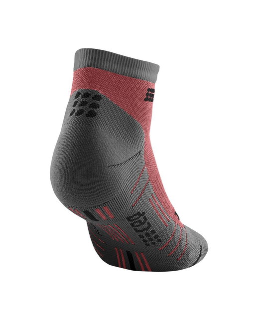 CEP - sosete compresie peste glezna - hiking light merino low-cut socks - berry | grey