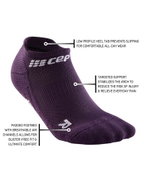 CEP - sosete compresie sub glezna - the run socks no show v4 - violet