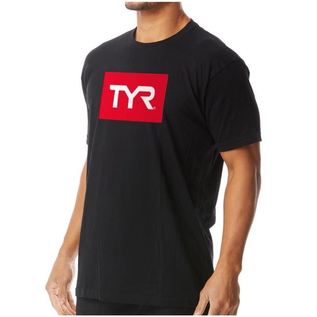 TYR - tricou casual - Block Tee - negru I rosu