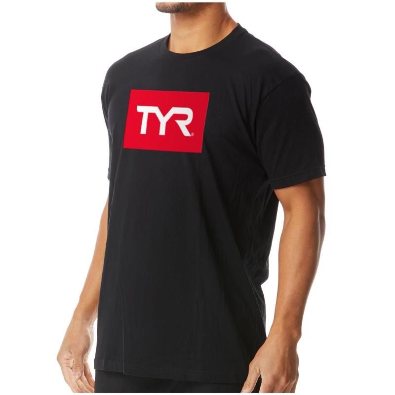TYR TYR - tricou casual - Block Tee - negru I rosu