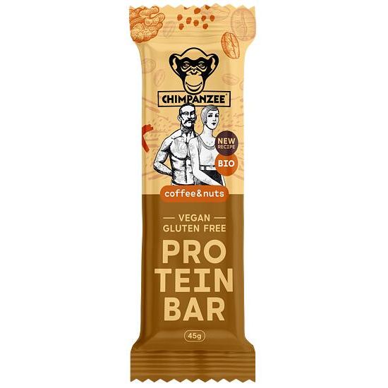 Chimpanzee Chimpanzee - baton protein bar vegan fara gluten - Coffee nuts (cafea si nuci) - 45g