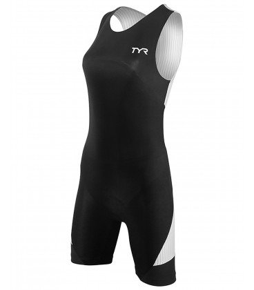 TYR TYR - Trisuit Carbon W Fem Back Zip - negru alb