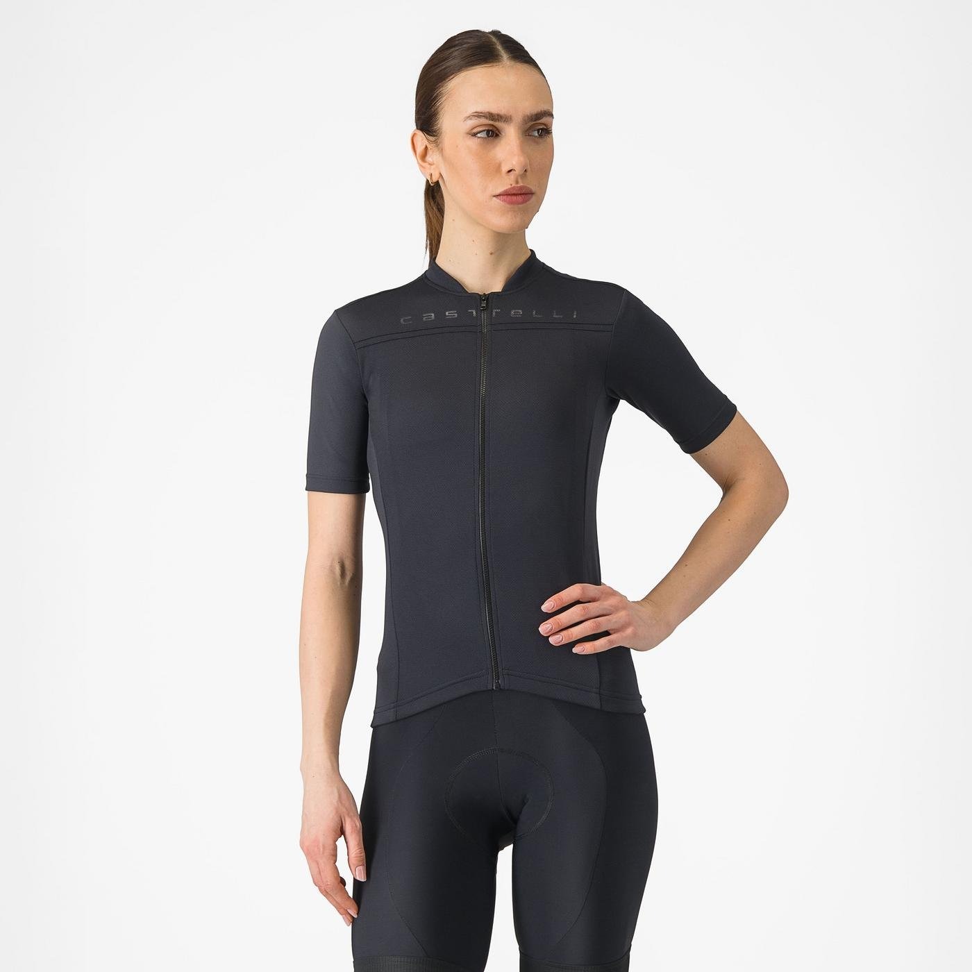 Castelli Castelli - tricou ciclism maneca scurta regular fit - Anima 4 W Jersey - 18-32 gr C - negru deschis