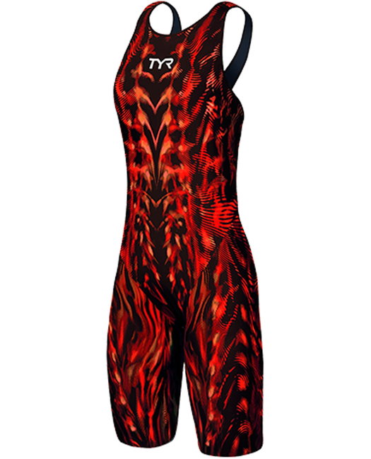 TYR - costum tehnic inot femei - Venzo Open Back - rosu