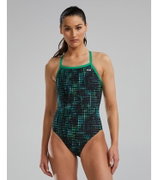 TYR - costum baie intreg pentru femei - Diamondfit - Atrix - albastru I verde