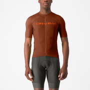 Castelli - tricou ciclism maneca scurta regular fit - Prologo Lite Jersey - 16-38 gr C - grena | portocaliu