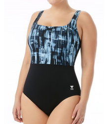TYR - costum intreg - Tremiti Scoop Neck Controlfit - negru gri