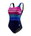 TYR - costum inot femei Ombre stripe aqua controlfit - albastru navy roz mov