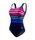 TYR - costum inot femei Ombre stripe aqua controlfit - albastru navy roz mov