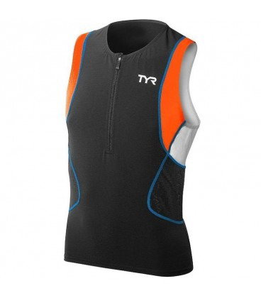 TYR TYR - bluza fara maneci triatlon - Competitor Singlet - negru I albastru I portocaliu