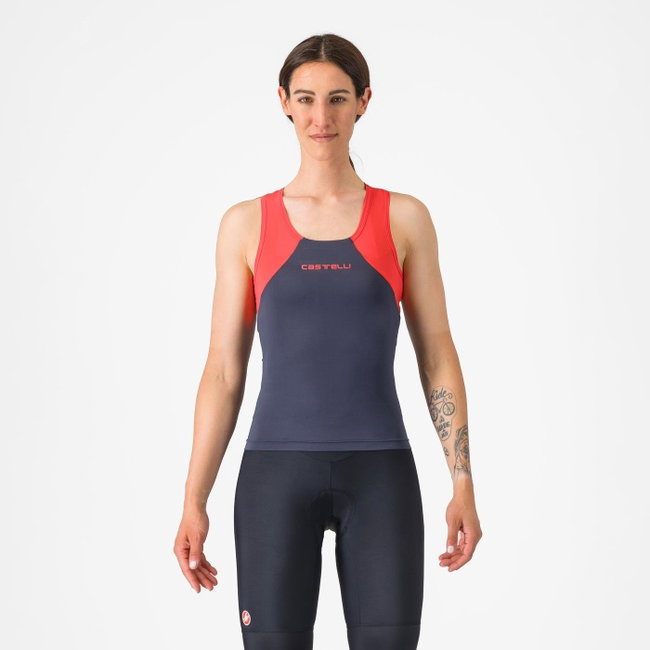 Castelli - maiou ciclism - Sole W Top - bleumarin | rosu