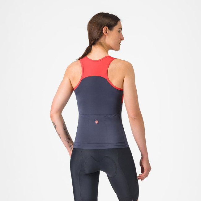 Castelli - maiou ciclism - Sole W Top - bleumarin | rosu