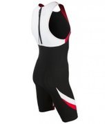 TYR - trisuit carbon cu fermoar pe spate - negru rosu
