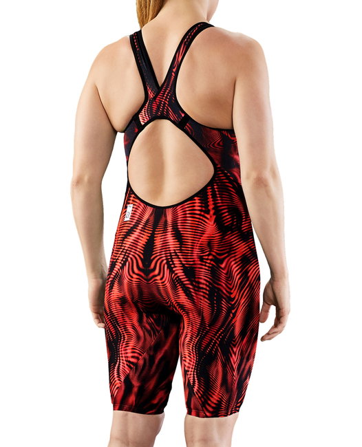 TYR - costum tehnic inot femei - Venzo Open Back - rosu