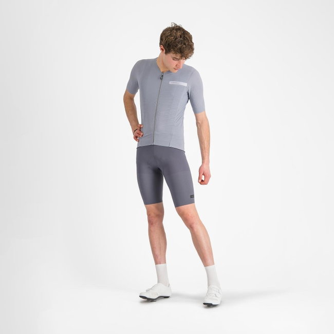 Castelli - tricou ciclism maneca scurta tailored fit - Premio Evo Jersey - gri
