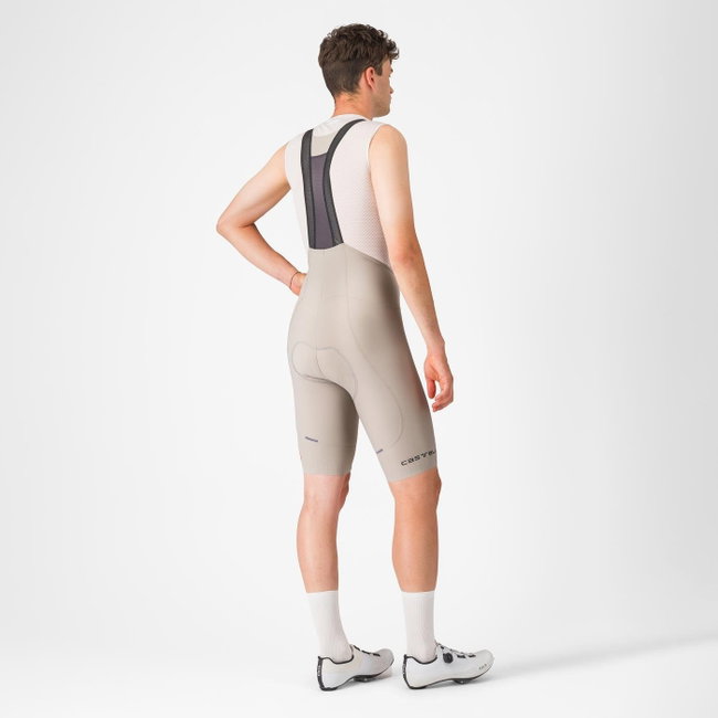 Castelli - pantaloni ciclism scurti cu bretele - Espresso Bibshort - 15-35 gr C - argila