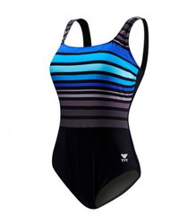 TYR Ombre stripe aqua controlfit costum - negru albastru