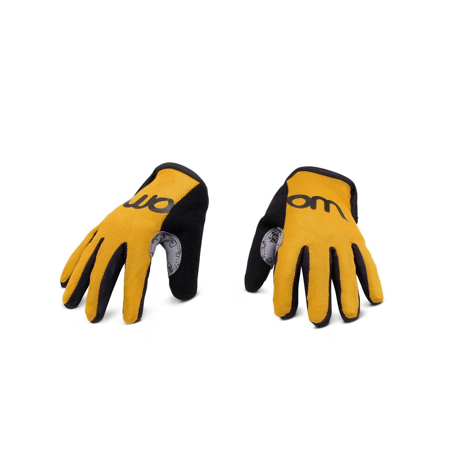 nasul infundat la copii Woom - manusi ciclism copii - sunny yellow