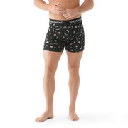 Smartwool - boxer merino - Merino Print Boxer Brief Boxed - Negru