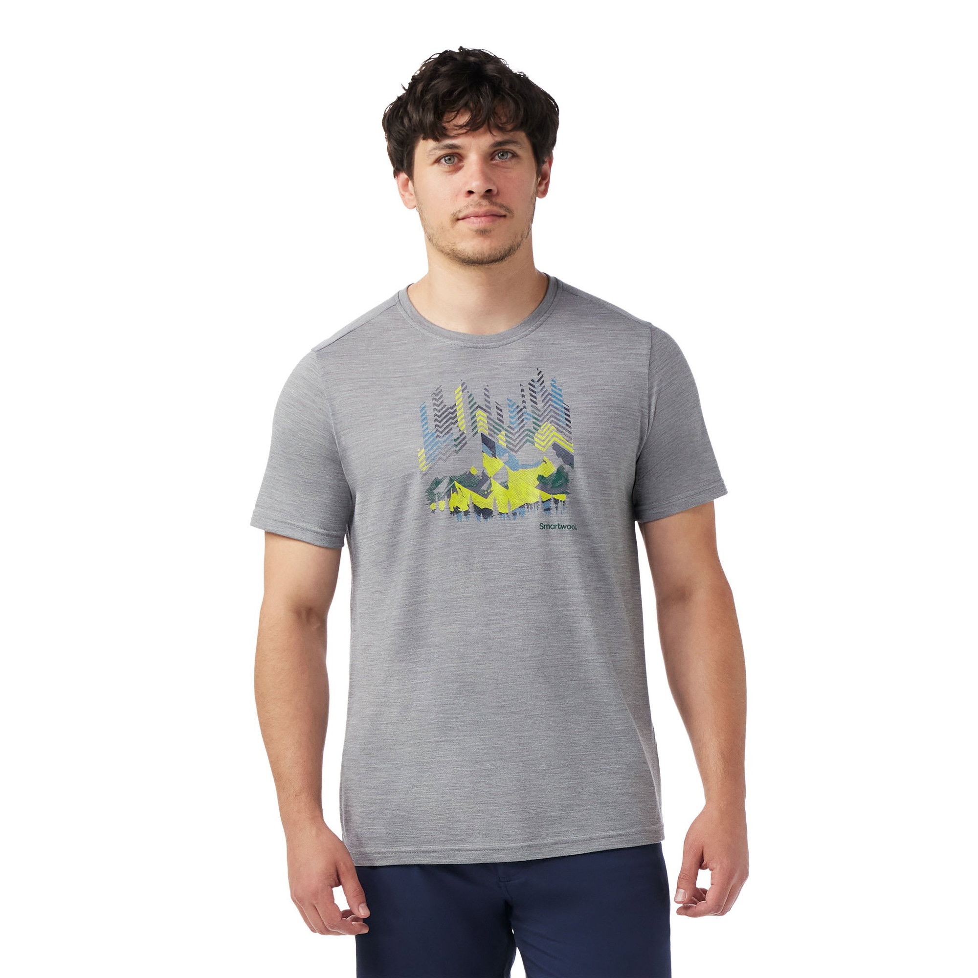 Smartwool Smartwool - tricou merino - Vital Peaks Active Short Sleeve Graphic Tee - Gri