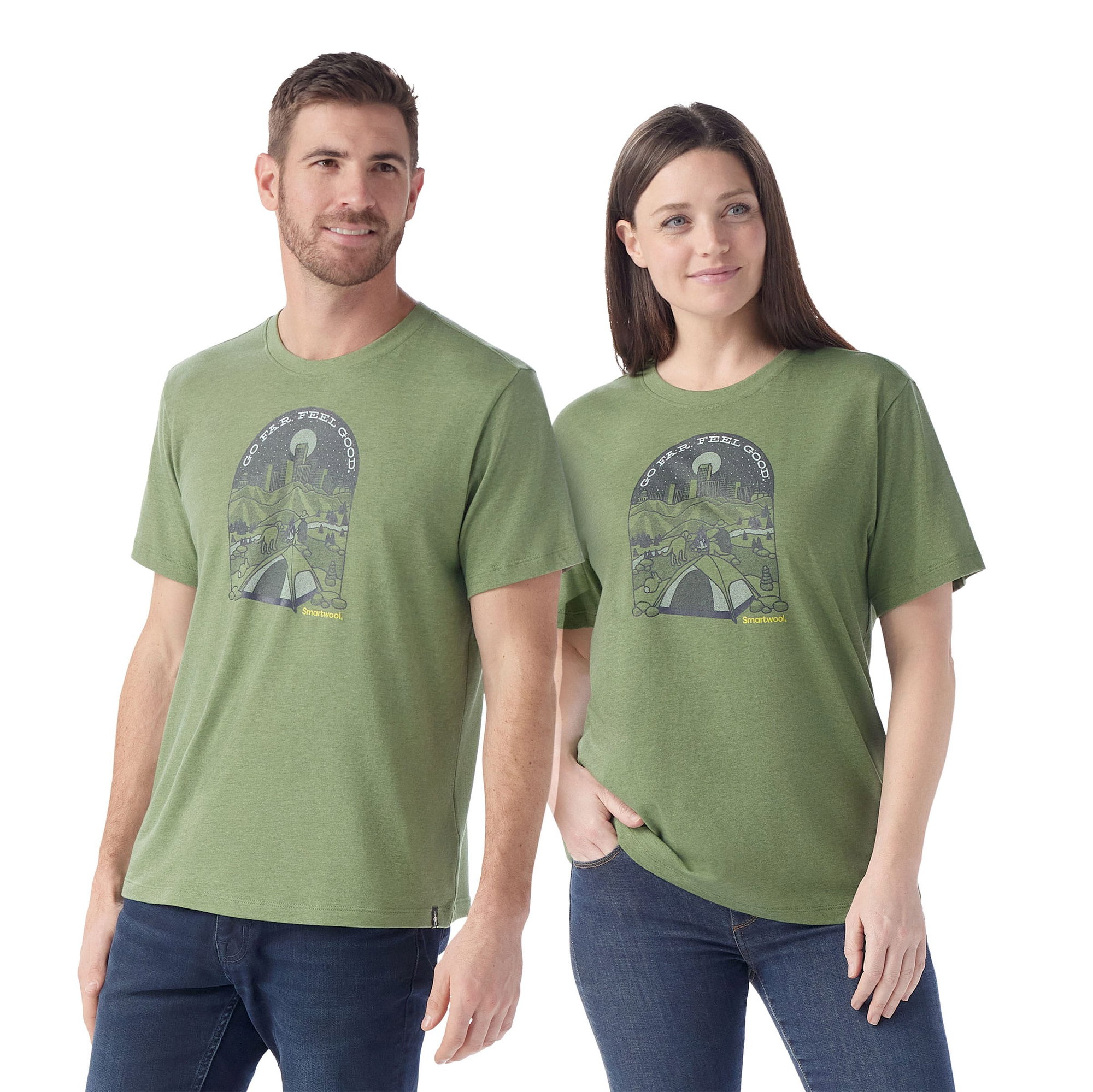 Smartwool Smartwool - tricou merino - Streets to Peaks Short Sleeve Graphic Tee - Verde