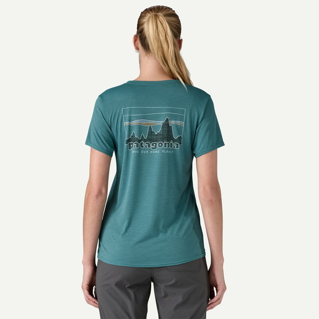 Patagonia - tricou - W Capilene Cool Daily Graphic - Verde | Albastru