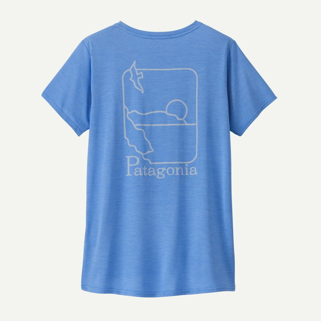 Patagonia - tricou - W Capilene Cool Daily Graphic Waters - Albastru deschis