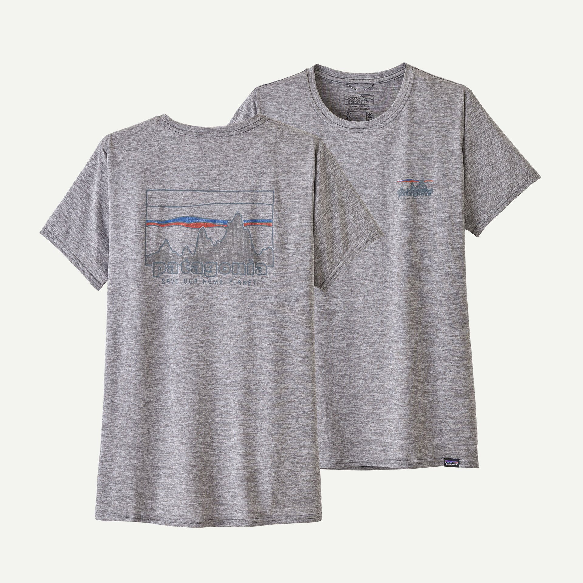 daily power defense Patagonia - tricou - W Capilene Cool Daily Graphic - Gri