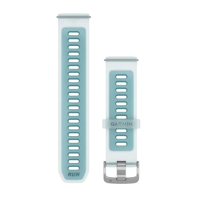Garmin - curea silicon - Quick Release 22 - Whitestone translucid I Turcoaz cu hardware argintiu